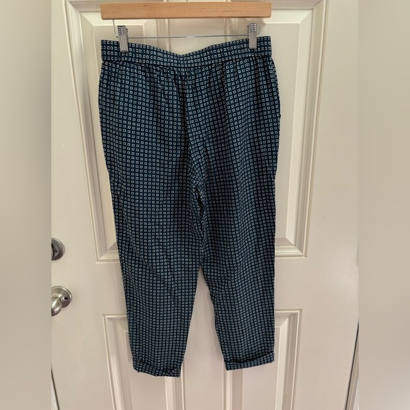 Madewell Navy Blue White Elastic Waist Dot Pattern Pants Size Small - Picture 5 of 7
